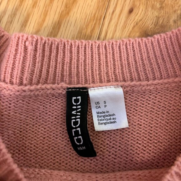 H&M | Pink Crew Neck Sweater | Small - Picture 5 of 6